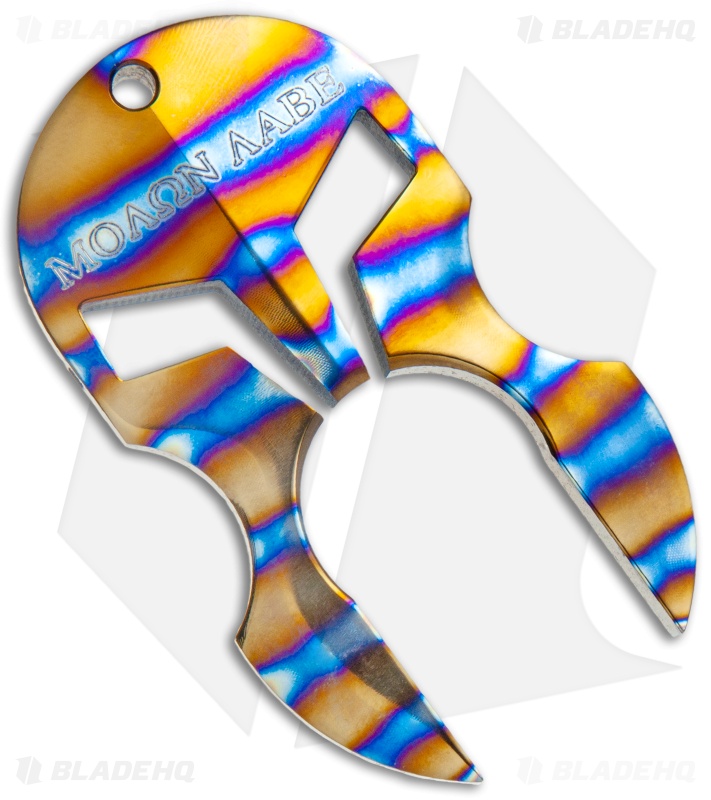 Andre de Villiers AdV Tactical Spartan Bottle Opener Knuck - Flamed Titanium