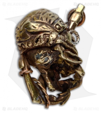 Andre de Villiers AdV Large Anchor Pirate Skull Bead - Brass/Copper