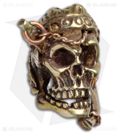 Andre de Villiers AdV Large Anchor Pirate Skull Bead - Brass/Copper