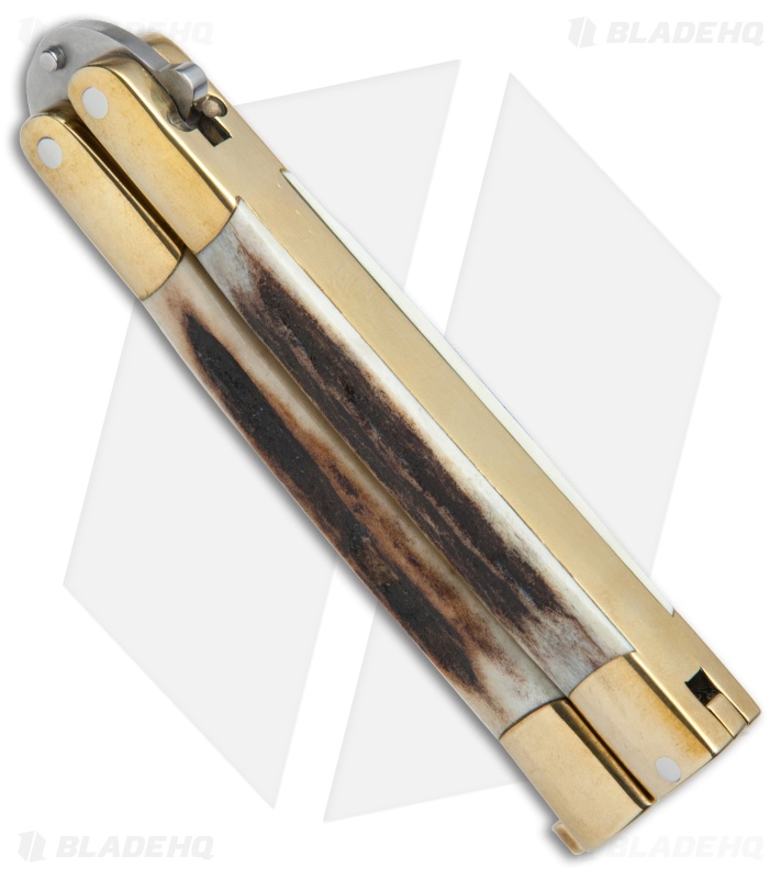 Bali-Song USA Jody Samson Weehawk Butterfly Knife Stag/Brass Bali-Song USA Jody Samson Weehawk Butterfly Knife Stag/Brass