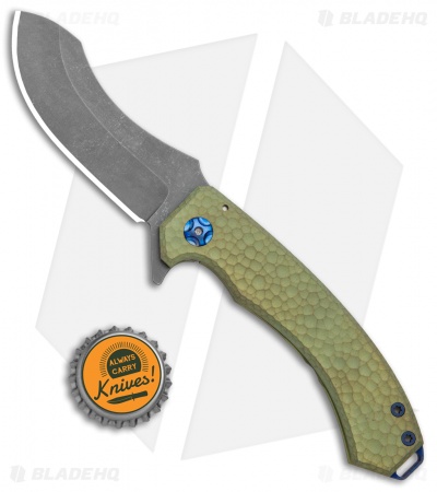 Bat Cave Blades  #13 Folding Knife Titanium Acid Green Speckled (3.25" Acid)