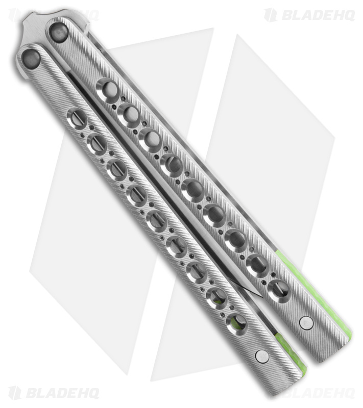 Biegler Bladeworks Custom B-Hawk Balisong Knife Green G-10 (4.4