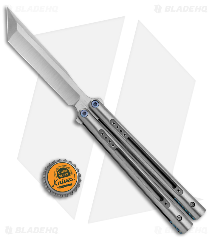 Biegler Bladeworks Custom Archon Space Balls Balisong Knife Ti (4.3" Satin)