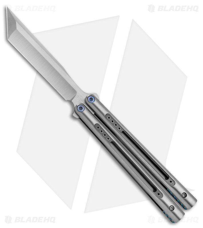 Biegler Bladeworks Custom Archon Space Balls Balisong Knife Ti (4.3" Satin)
