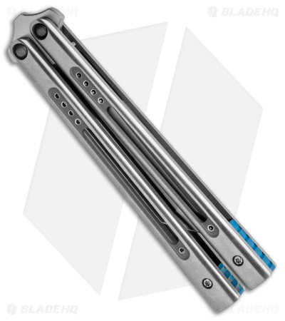 Biegler Bladeworks Custom Archon Space Balls Balisong Knife Ti (4.3" Satin)