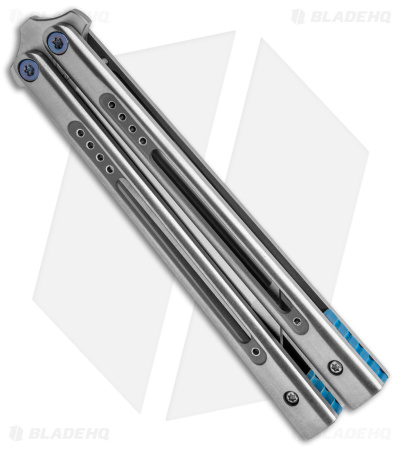 Biegler Bladeworks Custom Archon Space Balls Balisong Knife Ti (4.3" Satin)