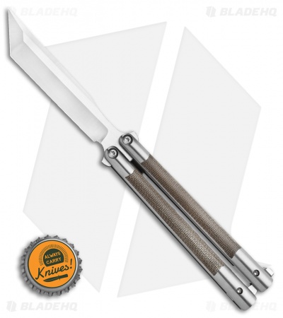 Biegler Bladeworks Custom Archon Gen4 Balisong OD Green Micarta Inlay (4.3" SW)