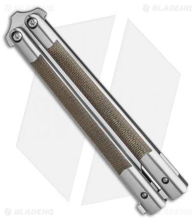 Biegler Bladeworks Custom Archon Gen4 Balisong OD Green Micarta Inlay (4.3" SW)