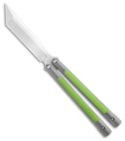 Biegler Bladeworks Custom Archon Balisong Knife Neon Green  (4.4" Satin)