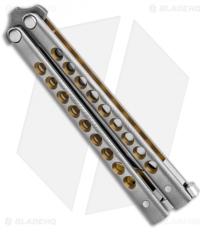 Biegler Bladeworks Custom Balisong Archon 9 Holes Titanium w/ Latch (4.3" Satin)