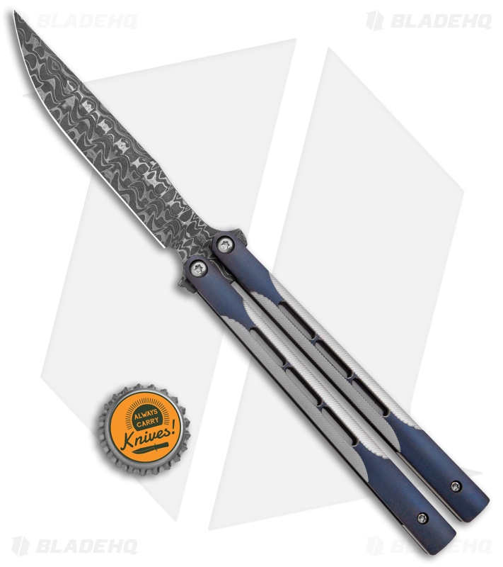 Biegler Bladeworks Custom Balisong Corsair Blade Show 2021 (4.3" Damascus)