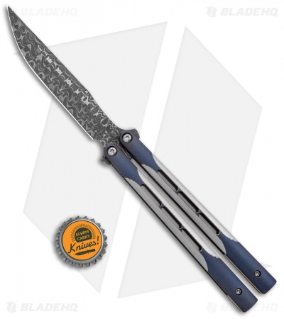 Biegler Bladeworks Custom Balisong Corsair Blade Show 2021 (4.3" Damascus)