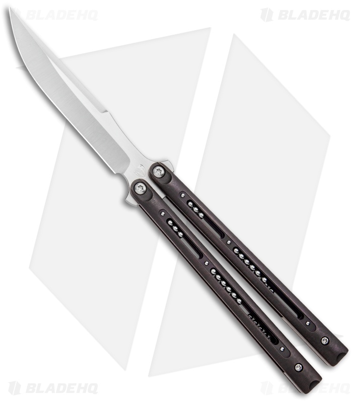 Biegler Bladeworks Custom Balisong Corsair FreeBalls Anodized Ti (4.3" Satin)