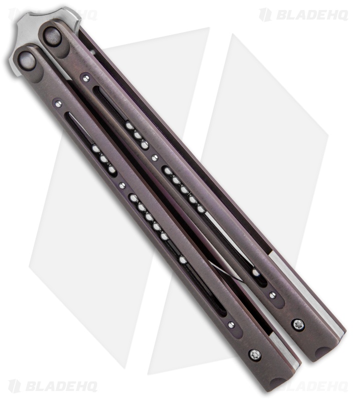 Biegler Bladeworks Custom Balisong Corsair FreeBalls Anodized Ti (4.3" Satin)