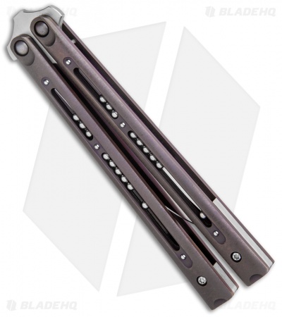 Biegler Bladeworks Custom Balisong Corsair FreeBalls Anodized Ti (4.3" Satin)