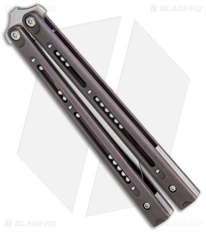 Biegler Bladeworks Custom Balisong Corsair FreeBalls Anodized Ti (4.3" Satin)