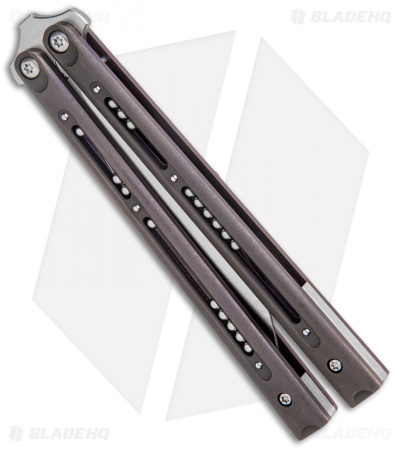 Biegler Bladeworks Custom Balisong Corsair FreeBalls Anodized Ti (4.3" Satin)