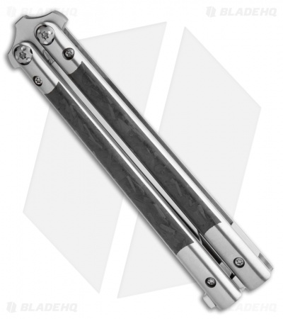 Biegler Bladeworks Custom Corsair Hand Ground Balisong Ti/CF (4.1" Satin)