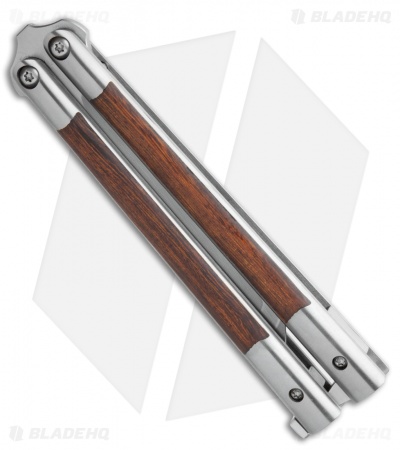 Biegler Bladeworks Custom Kuma Gen4 Balisong Wood Inlays (4" W2 Hamon)