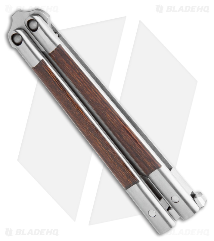 Biegler Bladeworks Custom Kuma Gen4 Balisong Wood Inlays (4" W2 Hamon)