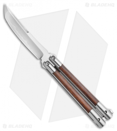 Biegler Bladeworks Custom Kuma Gen4 Balisong Wood Inlays (4" W2 Hamon)