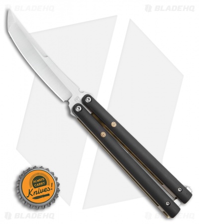 Biegler Bladeworks Custom Kuma Balisong Handground Mosaic Pin Ti/G-10 (4" SW)