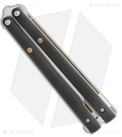Biegler Bladeworks Custom Kuma Balisong Handground Mosaic Pin Ti/G-10 (4" SW)