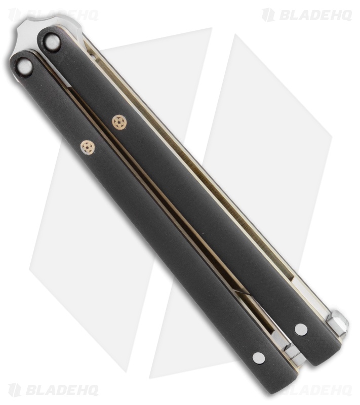 Biegler Bladeworks Custom Kuma Balisong Handground Mosaic Pin Ti/G-10 (4" SW)