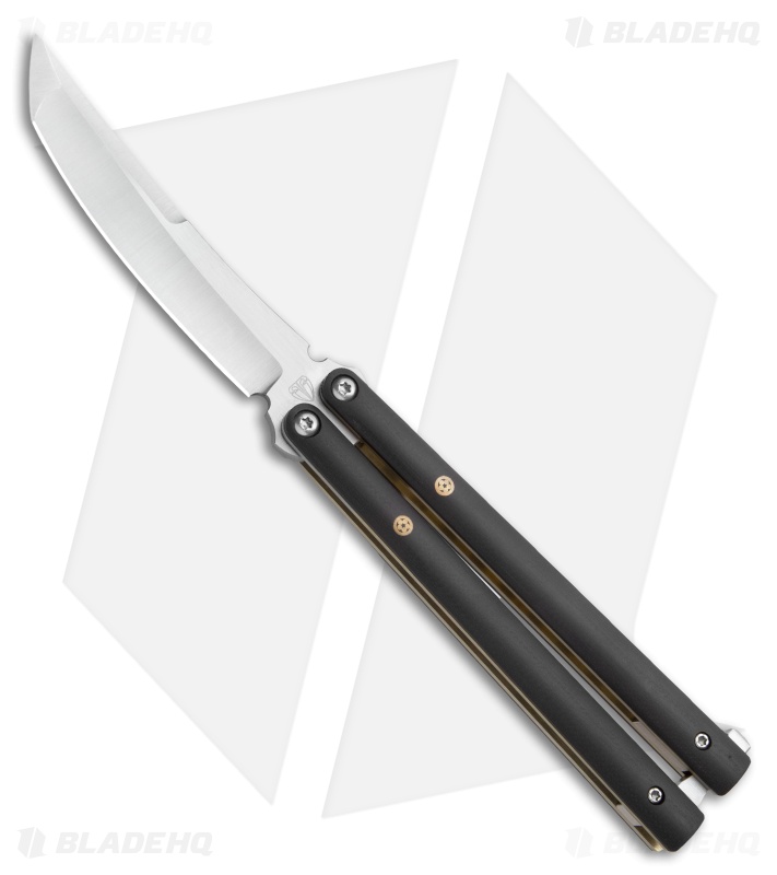 Biegler Bladeworks Custom Kuma Balisong Handground Mosaic Pin Ti/G-10 (4" SW)