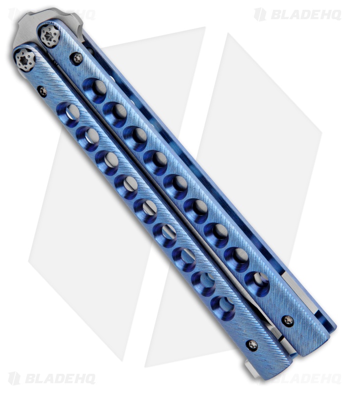 Biegler Bladeworks Custom Rockstyle Balisong Knife Blue
