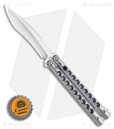 Biegler Bladeworks Custom Rockstyle  Gen3 Balisong Ti. 9 Hole Black Ano.