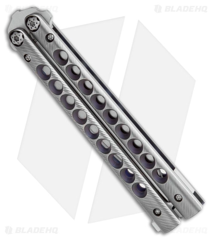 Biegler Bladeworks Custom Rockstyle  Gen3 Balisong Ti. 9 Hole Black Ano.