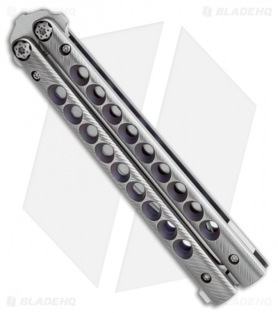 Biegler Bladeworks Custom Rockstyle  Gen3 Balisong Ti. 9 Hole Black Ano.