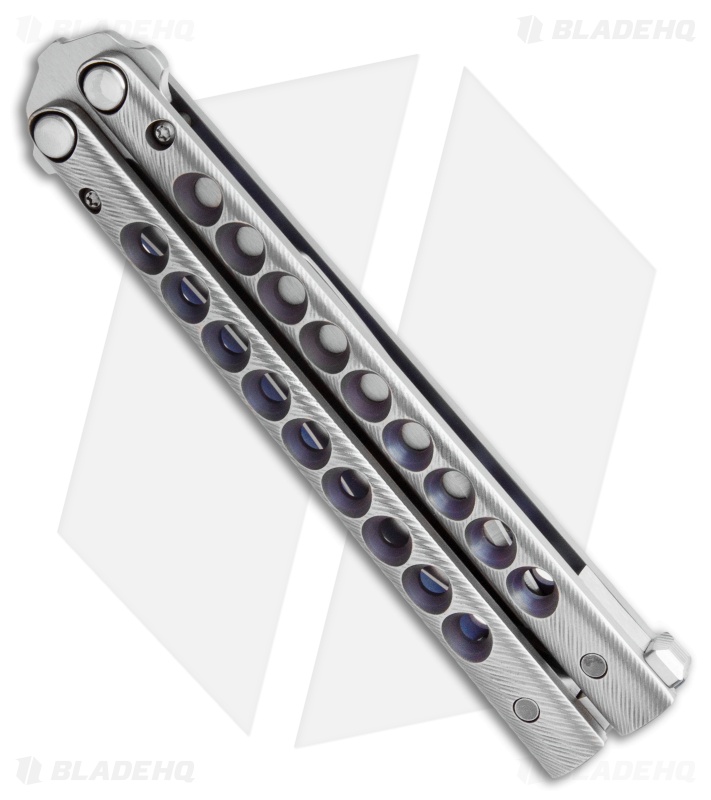 Biegler Bladeworks Custom Rockstyle  Gen3 Balisong Ti. 9 Hole Black Ano.
