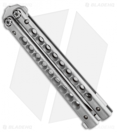 Biegler Bladeworks Custom Rockstyle Gen3 Balisong Titanium 9 Hole (4.5" Satin)
