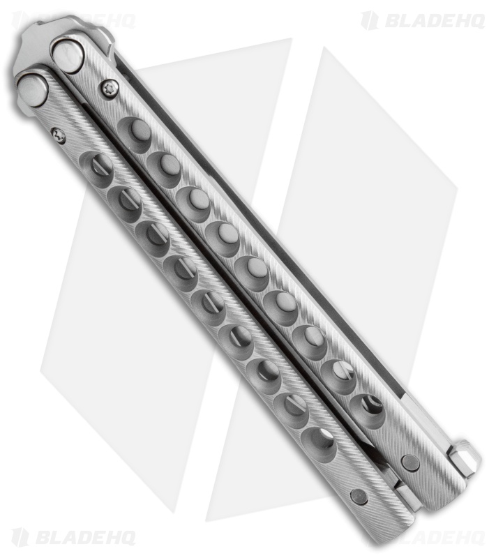 Biegler Bladeworks Custom Rockstyle Gen3 Balisong Titanium 9 Hole (4.5" Satin)