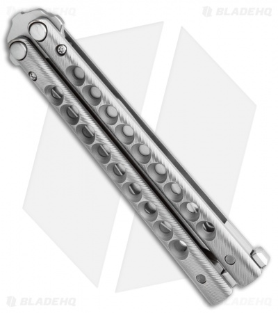 Biegler Bladeworks Custom Rockstyle Gen3 Balisong Titanium 9 Hole (4.5" Satin)