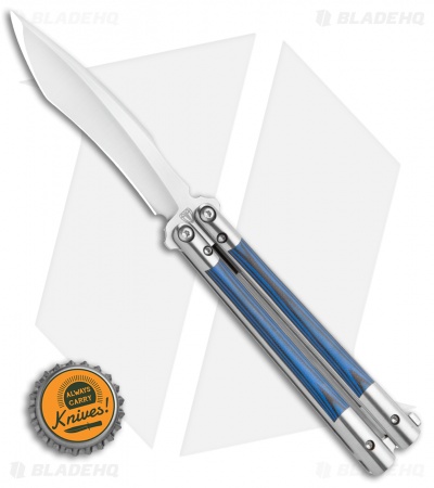 Biegler Bladeworks Custom Rockstyle Gen3 Balisong Titanium/G-10 Blue/Black