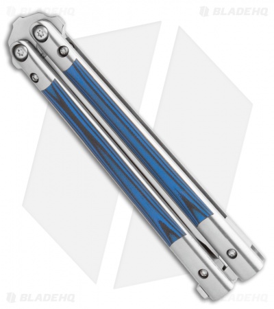 Biegler Bladeworks Custom Rockstyle Gen3 Balisong Titanium/G-10 Blue/Black
