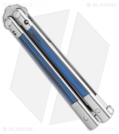 Biegler Bladeworks Custom Rockstyle Gen3 Balisong Titanium/G-10 Blue/Black
