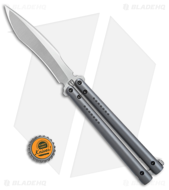 Biegler Bladeworks Custom Rockstyle Titanium Balisong (4.4" Satin)