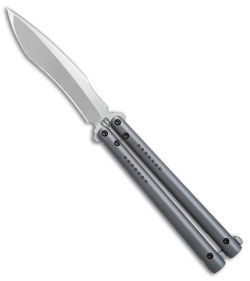 Biegler Bladeworks Custom Rockstyle Titanium Balisong (4.4" Satin)