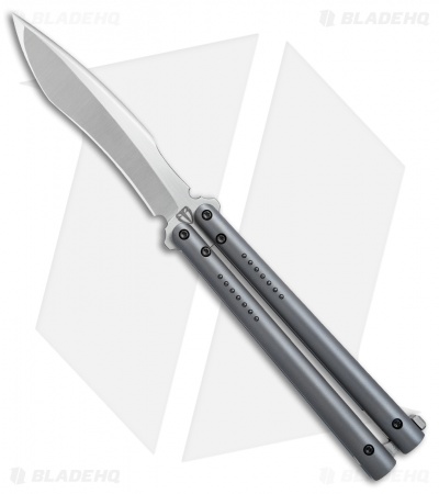 Biegler Bladeworks Custom Rockstyle Titanium Balisong (4.4" Satin)
