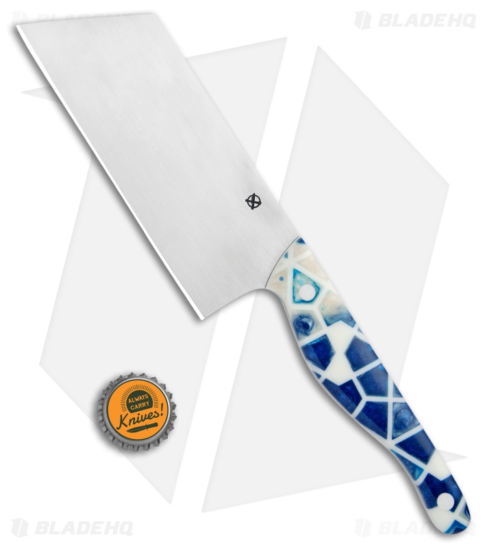 Blue Collar Blades Custom Kitchen Cleaver w/ BWP Resin Scales (5.25" Satin)