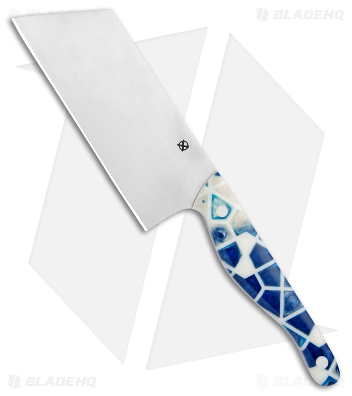 Blue Collar Blades Custom Kitchen Cleaver w/ BWP Resin Scales (5.25" Satin)