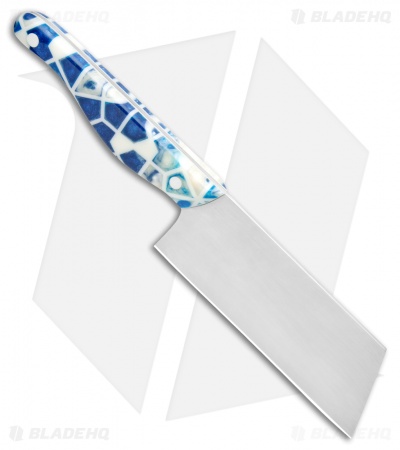 Blue Collar Blades Custom Kitchen Cleaver w/ BWP Resin Scales (5.25" Satin)
