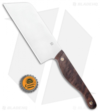 Blue Collar Blades Custom Kitchen Cleaver Walnut/Mosaic Pins (5.25" Satin)