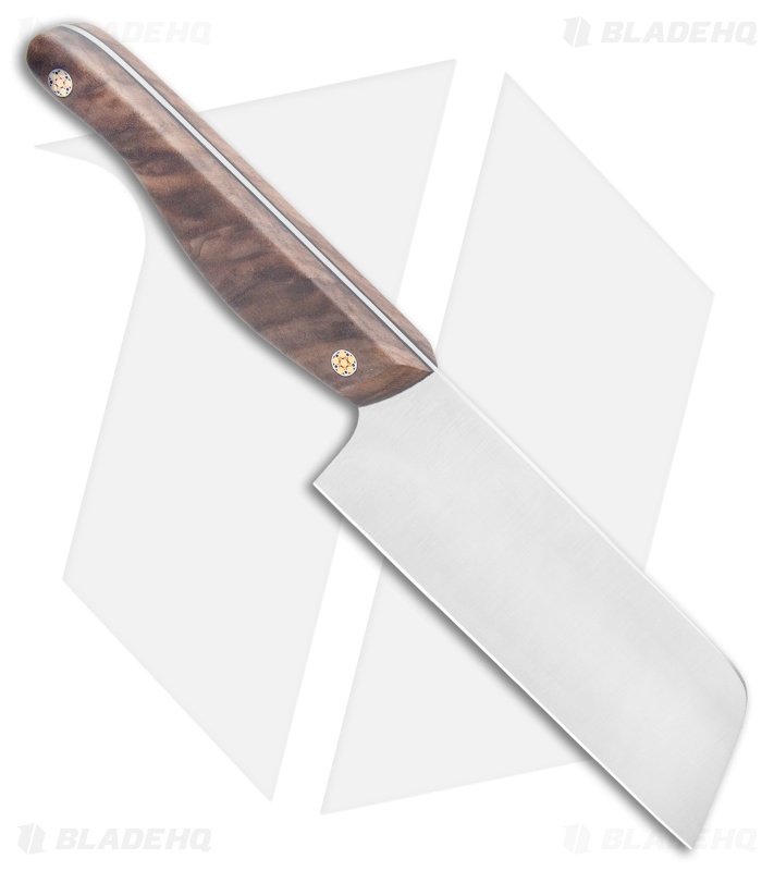 Blue Collar Blades Custom Kitchen Cleaver Walnut/Mosaic Pins (5.25" Satin)