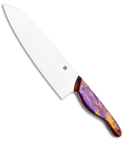 Blue Collar Blades Mule Chef Knife Blue/Puple TiDreams (7" Satin)