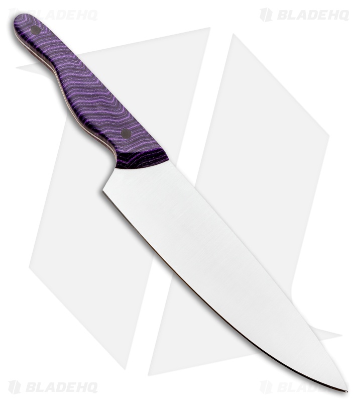Blue Collar Blades Mule Chef Knife Blue/Purple G-Carta (8" Satin)